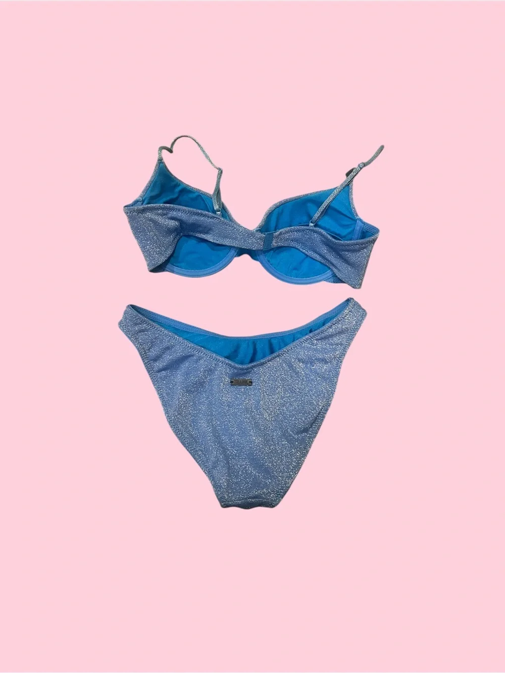 triangl swimwear Shimmery Light Blue Bikini Set